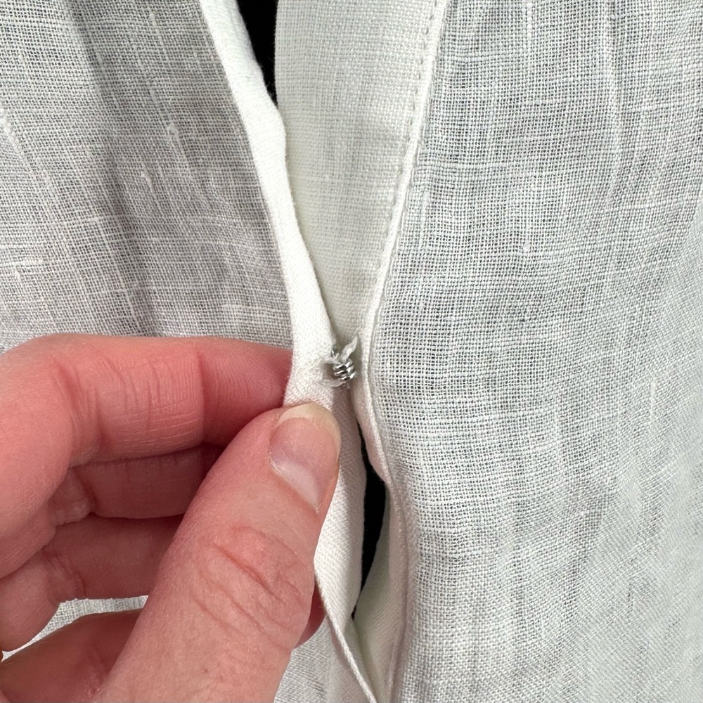 J. Crew White Linen Cabana Top Size M NWT - Picture 12 of 14